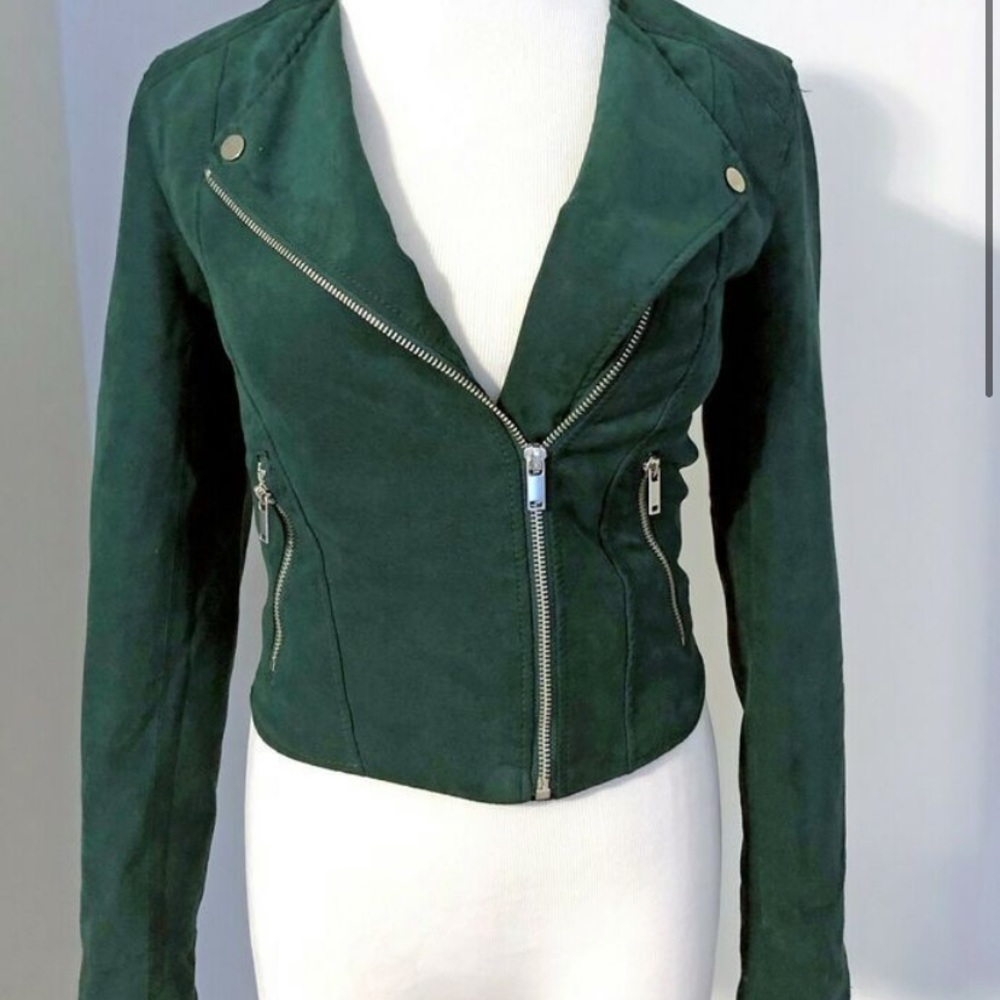 Dark green H&M biker jacket